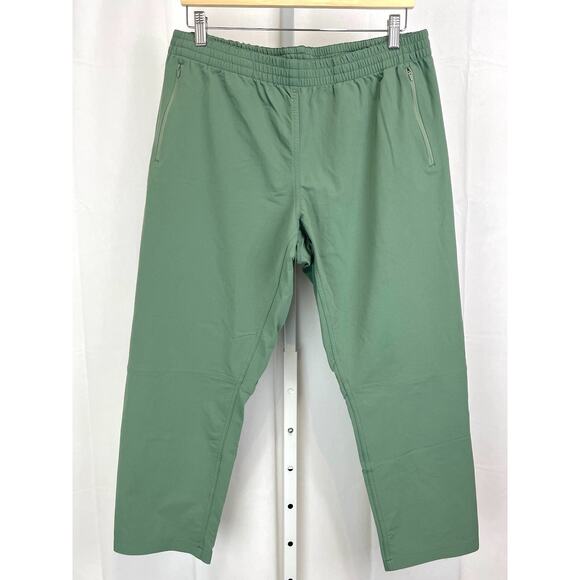 OUTDOOR VOICES RecTrek Ankle Crop Pants Zip Pocket Stretch Nylon Green XL - Picture 9 of 9